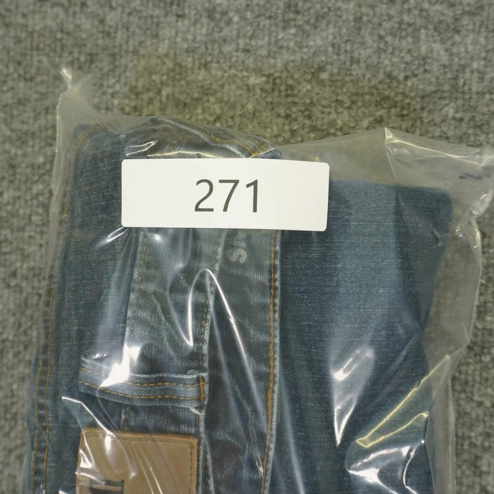 Duluth Trading Flex Weekender Jeans Mens 38x32 Blue Fit Straight Leg Stretch